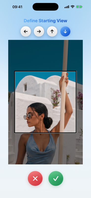 StripArt animation — define the starting view